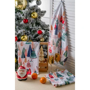 Набор кухонный из 3-х полотенец рогожка "Merry Christmas Набор кухонный из 3-х полотенец рогожка "Merry Christmas