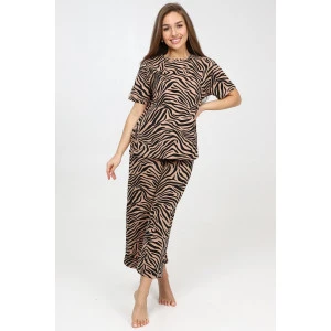 Костюм двойка женский М-971 кулирка (р-ры: 46-56) зебра Костюм двойка женский М-971 кулирка (р-ры: 46-56) зебра