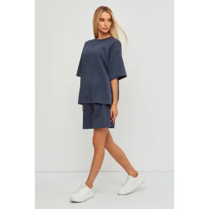 Костюм двойка женский РИКСЖ футер 2-х нитка (р-ры: S-XL) графит