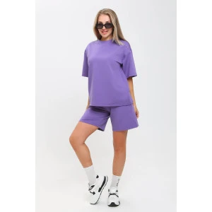 Костюм двойка женский РИКСЖ футер 2-х нитка (р-ры: S-XL) фиолетовый Костюм двойка женский РИКСЖ футер 2-х нитка (р-ры: S-XL) фиолетовый