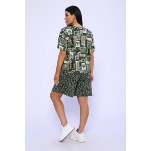 Костюм двойка женский КЖ-004 кулирка (р-ры: 46-64) зеленый Костюм двойка женский КЖ-004 кулирка (р-ры: 46-64) зеленый