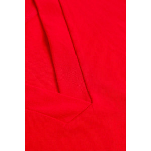 Футболка женская №034RED трикотаж+пике (последний размер) красный 54