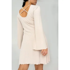 Платье женское ПЛ-144ЛПШ лапша (р-ры: 38-52) бежевый