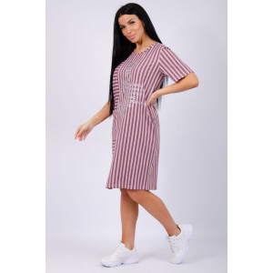 Туника женская "Манижа" кулирка (последний размер) полоса 50