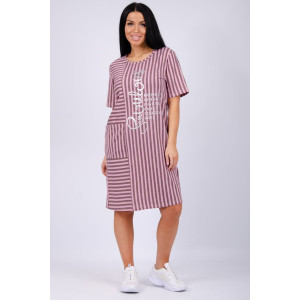 Туника женская "Манижа" кулирка (последний размер) полоса 50