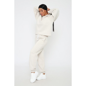 Костюм двойка женский №80041 футер 3-х нитка с начесом (последний размер) бежевый 50,56 Костюм двойка женский №80041 футер 3-х нитка с начесом (последний размер) бежевый 50,56