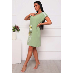 Сорочка женская №29511 кулирка (последний размер) оливковый 48,50