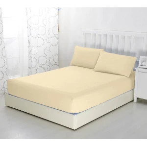 Простыня трикотажная на резинке 120 г/м2 "Молочный"