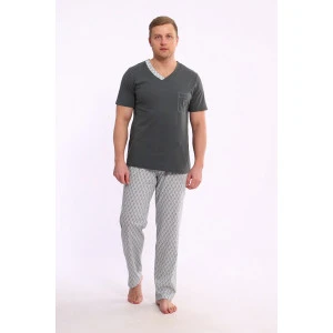 Костюм двойка мужской №143 кулирка (р-ры: 50-60) зеленый