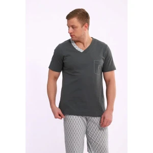 Костюм двойка мужской №143 кулирка (р-ры: 50-60) зеленый