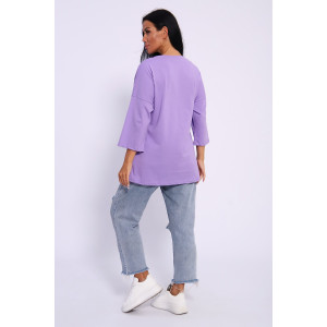 Футболка женская №50560 кулирка (последний размер) сиреневый 52