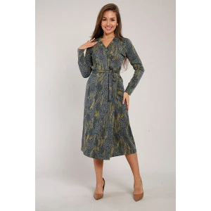 Платье женское Ф1073а плательная ткань (р-ры: 42-54) изумруд