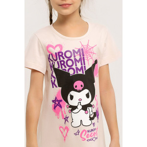 Сорочка детская "Kuromi" кулирка (р-ры: 128-152) розовый