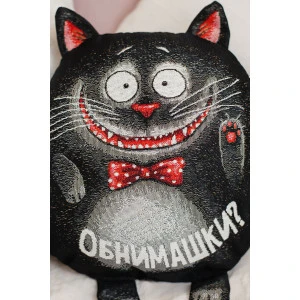 Подушка-игрушка декоративная гобелен "Кот-обнимашка"