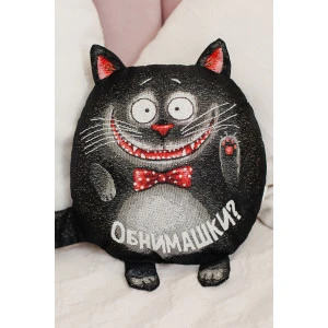 Подушка-игрушка декоративная гобелен "Кот-обнимашка"