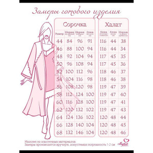 Пеньюар двойка женский "Маркиза" вискоза с кружевом (р-ры: 44-64) джинса