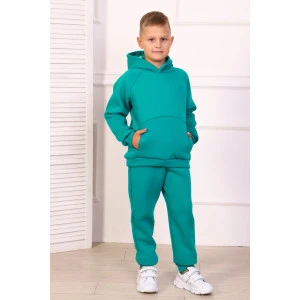 Костюм двойка детский МЛШ-24 "Dandy" футер 3-х нитка с начесом (р-ры: 122-152) изумрудный