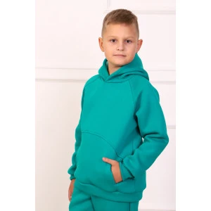 Костюм двойка детский МЛШ-24 "Dandy" футер 3-х нитка с начесом (р-ры: 122-152) изумрудный