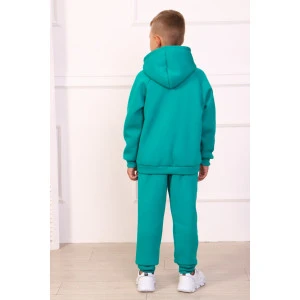 Костюм двойка детский МЛШ-24 "Dandy" футер 3-х нитка с начесом (р-ры: 122-152) изумрудный