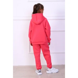 Костюм двойка детский МЛШ-24 "Dandy" футер 3-х нитка с начесом (р-ры: 122-152) коралловый