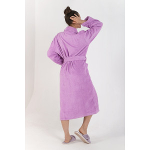 Халат женский "Комфорт-3" махра (последний размер) лиловый 50