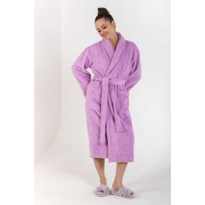 Халат женский "Комфорт-3" махра (последний размер) лиловый 50