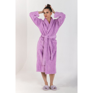 Халат женский "Комфорт-3" махра (последний размер) лиловый 50