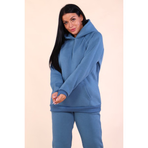 Костюм двойка женский "Лика" М345 футер 3-х нитка с начёсом (последний размер) индиго 58 Костюм двойка женский "Лика" М345 футер 3-х нитка с начёсом (последний размер) индиго 58