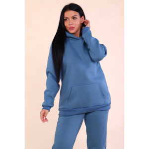 Костюм двойка женский "Лика" М345 футер 3-х нитка с начёсом (последний размер) индиго 58 Костюм двойка женский "Лика" М345 футер 3-х нитка с начёсом (последний размер) индиго 58