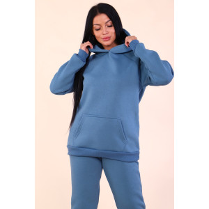 Костюм двойка женский "Лика" М345 футер 3-х нитка с начёсом (последний размер) индиго 58 Костюм двойка женский "Лика" М345 футер 3-х нитка с начёсом (последний размер) индиго 58