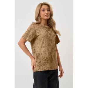 Футболка женская "Варенка" хлопок (р-ры: S-XL) коричневый Футболка женская "Варенка" хлопок (р-ры: S-XL) коричневый