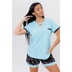 Костюм двойка женский №2142/1 кулирка (р-ры: 46-56) тиффани Костюм двойка женский №2142/1 кулирка (р-ры: 46-56) тиффани