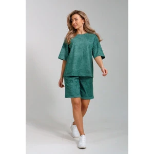 Костюм двойка женский К-065 кулирка варёнка (р-ры: 46-56) хаки Костюм двойка женский К-065 кулирка варёнка (р-ры: 46-56) хаки