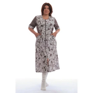 Халат женский №83601 кулирка (р-ры: 50-72) коричневый Халат женский №83601 кулирка (р-ры: 50-72) коричневый