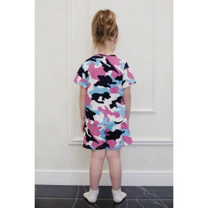 Костюм двойка детский №34515 кулирка (р-ры: 28-42) камуфляж с розовым Костюм двойка детский №34515 кулирка (р-ры: 28-42) камуфляж с розовым