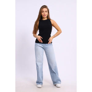 Майка женская МЖ0030А кашкорсе (р-ры: XS-XXL) черный
