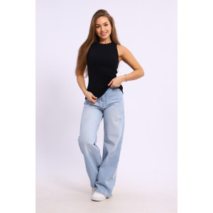 Майка женская МЖ0030А кашкорсе (р-ры: XS-XXL) черный