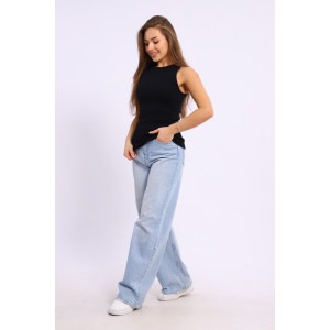 Майка женская МЖ0030А кашкорсе (р-ры: XS-XXL) черный