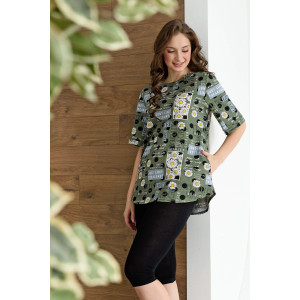 Костюм двойка женский "Дачный сезон" 2198-К/Ви трикотаж (последний размер) зеленый 54 Костюм двойка женский "Дачный сезон" 2198-К/Ви трикотаж (последний размер) зеленый 54