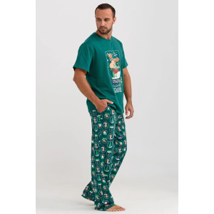 Пижама мужская "Все будет!" 2262-К трикотаж (последний размер) изумрудный 54 Пижама мужская "Все будет!" 2262-К трикотаж (последний размер) изумрудный 54