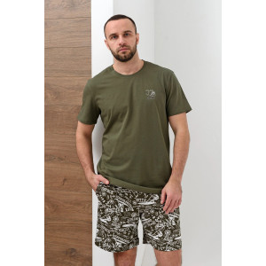 Костюм двойка мужской "Сёрфер" 2189-К трикотаж (последний размер) хаки 56