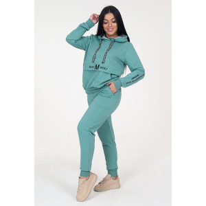 Костюм двойка женский КФ-20 "Принт Макси" футер (последний размер) оливка 60 Костюм двойка женский КФ-20 "Принт Макси" футер (последний размер) оливка 60