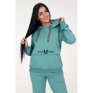 Костюм двойка женский КФ-20 "Принт Макси" футер (последний размер) оливка 60 Костюм двойка женский КФ-20 "Принт Макси" футер (последний размер) оливка 60