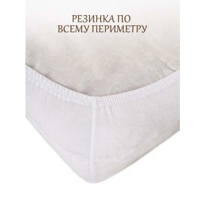 Простыня детская на резинке кулирка 037226 белый Простыня детская на резинке кулирка 037226 белый