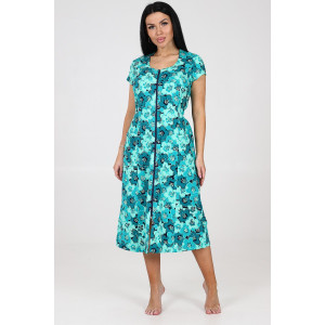 Халат женский ХК-548 кулирка (последний размер) пятилистник изумруд 60 Халат женский ХК-548 кулирка (последний размер) пятилистник изумруд 60