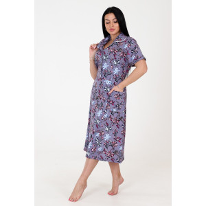 Платье женское "Бабушка" ПлК-241 кулирка (последний размер) серая крапива 58 Платье женское "Бабушка" ПлК-241 кулирка (последний размер) серая крапива 58