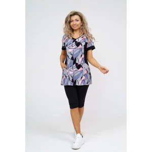 Костюм двойка женский №36949 кулирка с лайкрой (р-ры: 48-62)