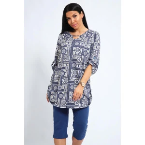 Костюм двойка женский 01052 кулирка (р-ры: 48-60) синий Костюм двойка женский 01052 кулирка (р-ры: 48-60) синий
