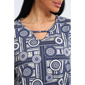 Костюм двойка женский 01052 кулирка (р-ры: 48-60) синий