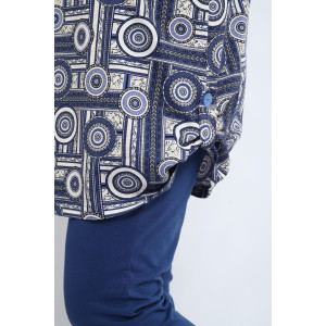 Костюм двойка женский 01052 кулирка (р-ры: 48-60) синий